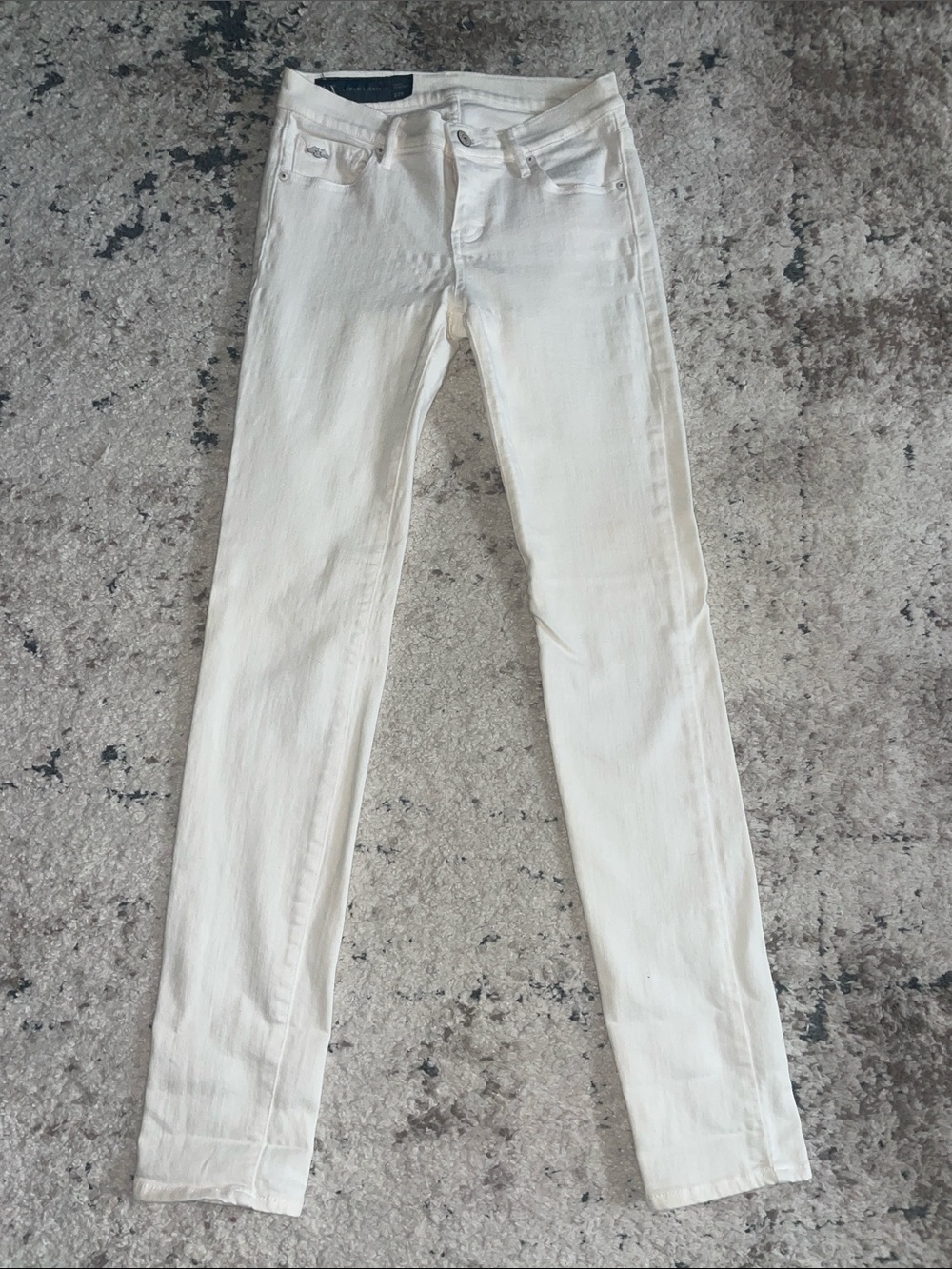 ARMANI EXCHANGE WOMENS WHITE SKINNY JEANS! Size: 27! Stretch Denim!